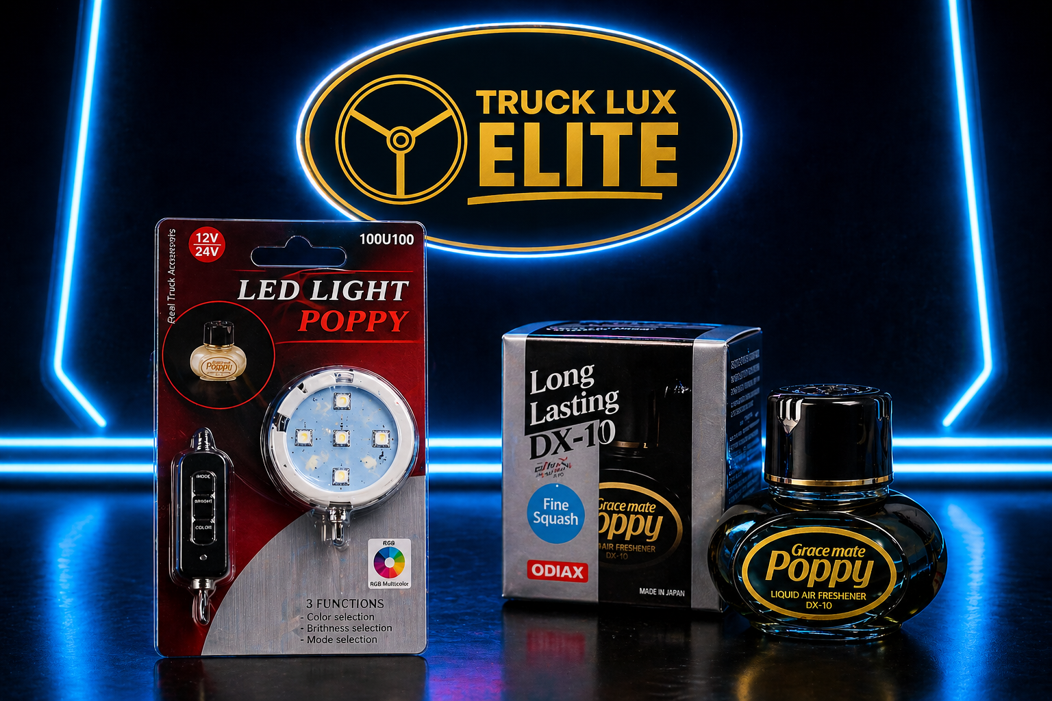 Σετ LED Βάση Poppy + Αρωματικό 150ml