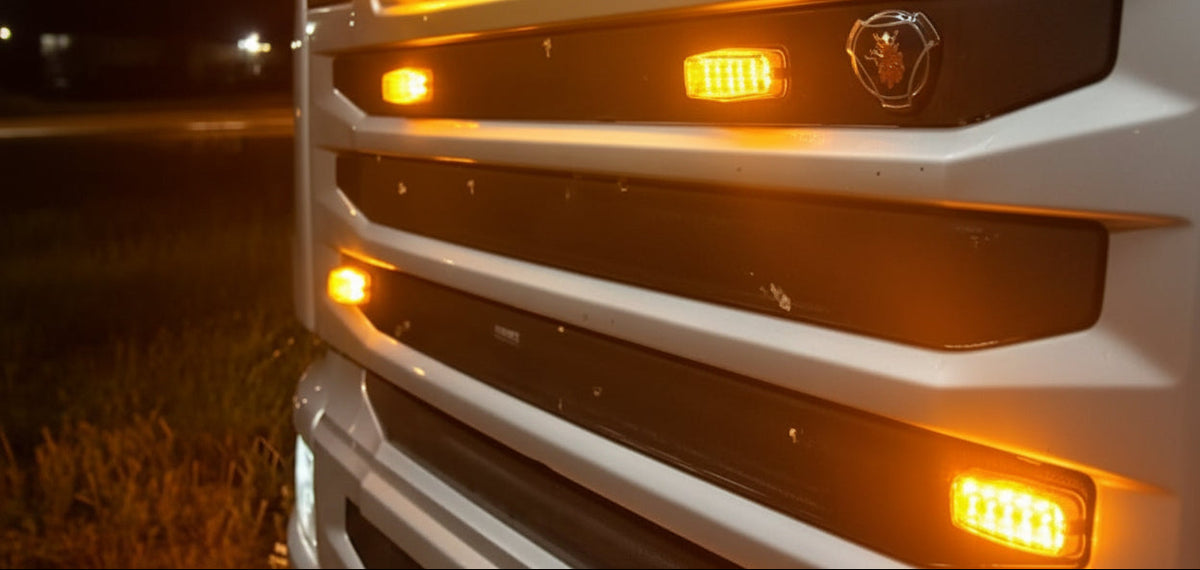 LED Φώς  12 LED 24V Πορτοκαλί