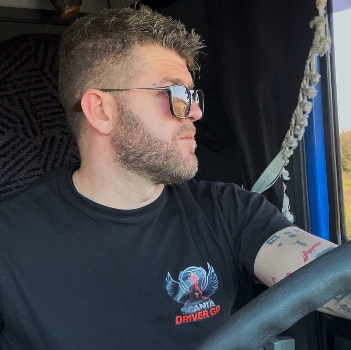 Scania Driver GR Μαύρο T-Shirt