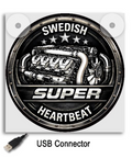Light Box LED “Swedish Super Heartbeat” 17x17cm USB