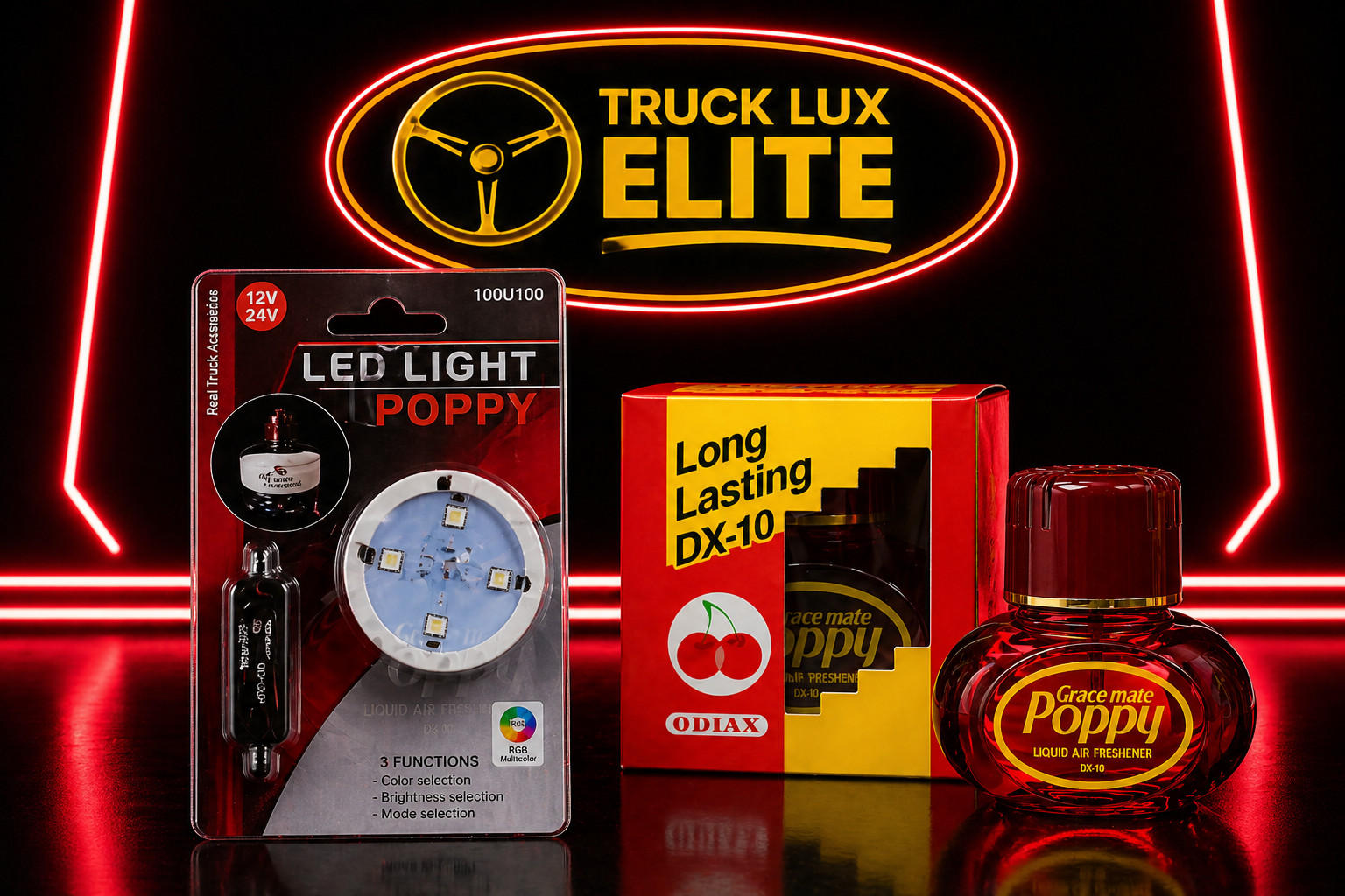 Σετ LED Βάση Poppy + Αρωματικό 150ml